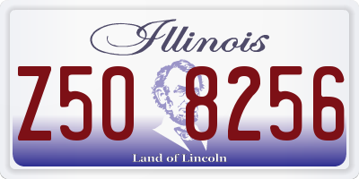 IL license plate Z508256