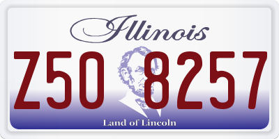 IL license plate Z508257