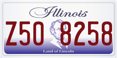 IL license plate Z508258