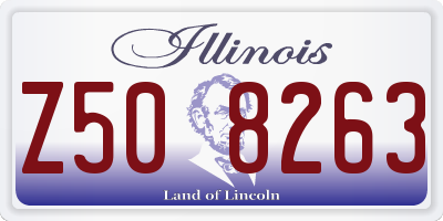 IL license plate Z508263