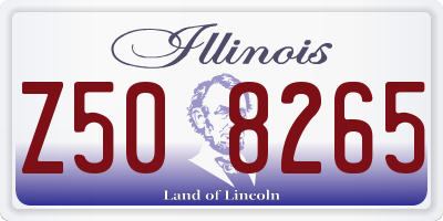 IL license plate Z508265