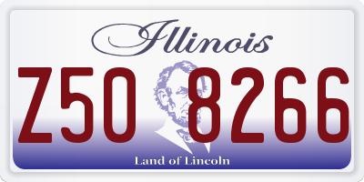 IL license plate Z508266