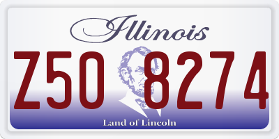 IL license plate Z508274