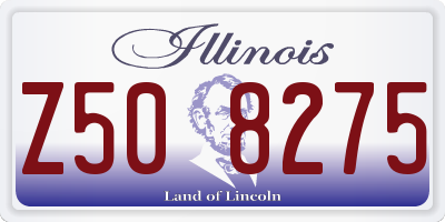 IL license plate Z508275
