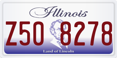 IL license plate Z508278