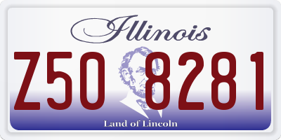 IL license plate Z508281