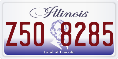 IL license plate Z508285