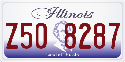 IL license plate Z508287