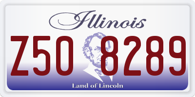 IL license plate Z508289