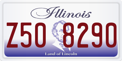 IL license plate Z508290