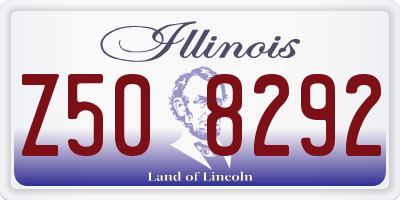 IL license plate Z508292