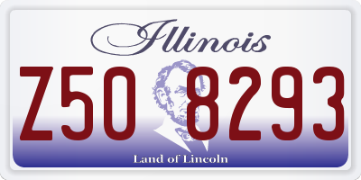 IL license plate Z508293