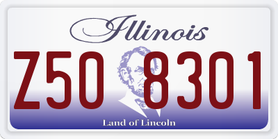 IL license plate Z508301