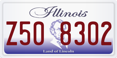 IL license plate Z508302