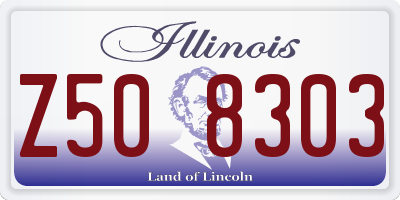 IL license plate Z508303