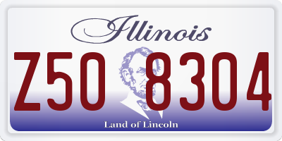 IL license plate Z508304