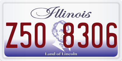 IL license plate Z508306