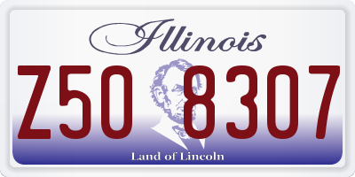 IL license plate Z508307