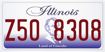 IL license plate Z508308