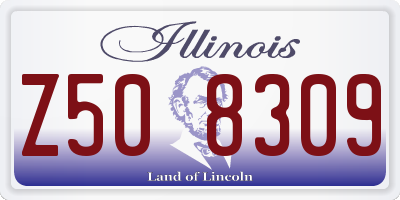 IL license plate Z508309