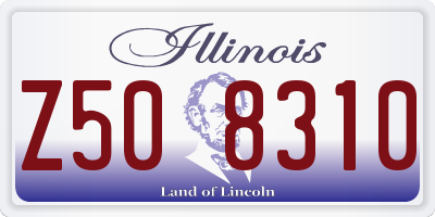 IL license plate Z508310