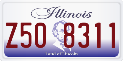 IL license plate Z508311