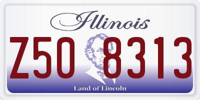 IL license plate Z508313