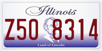 IL license plate Z508314