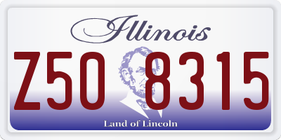 IL license plate Z508315