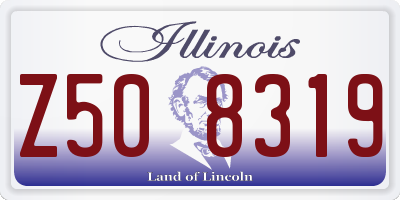 IL license plate Z508319