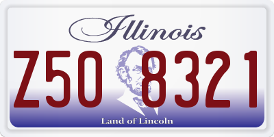 IL license plate Z508321