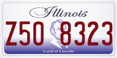 IL license plate Z508323