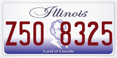 IL license plate Z508325
