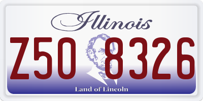 IL license plate Z508326