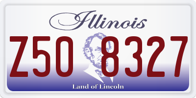 IL license plate Z508327