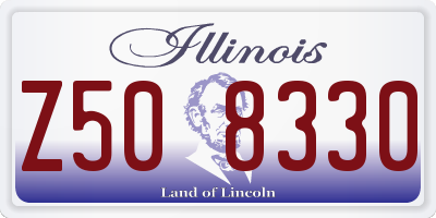 IL license plate Z508330