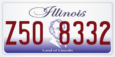 IL license plate Z508332