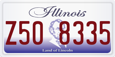 IL license plate Z508335