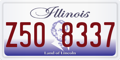 IL license plate Z508337
