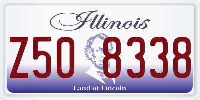 IL license plate Z508338