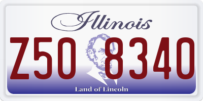 IL license plate Z508340