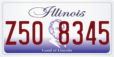 IL license plate Z508345