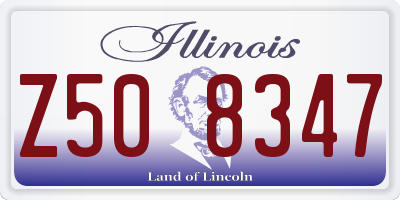 IL license plate Z508347