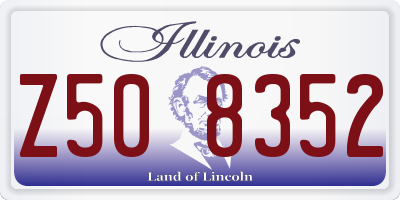 IL license plate Z508352