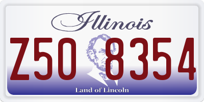IL license plate Z508354