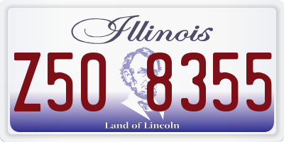 IL license plate Z508355
