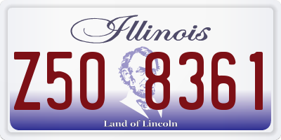 IL license plate Z508361