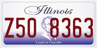 IL license plate Z508363