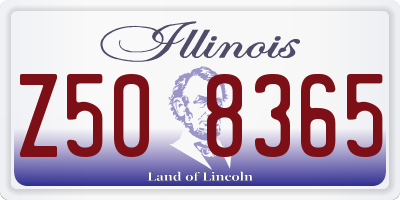 IL license plate Z508365