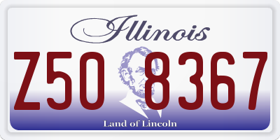 IL license plate Z508367